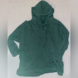 American Eagle/AERIE forest green button up pullover